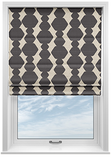 Construct, Warm Black - Twist&Fit Roman Blind